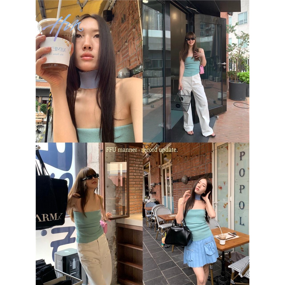 Áo Ống Dệt Kim Ôm Dáng Thời Trang Mùa Hè 2023 Mới Mẻ Cho Nữ