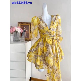 Đầm Màu Vàng Nhẹ Nhàng Sang Trọng Phong Cách Pháp Thời Trang Mùa Xuân Cho Mẹ Và Bé
