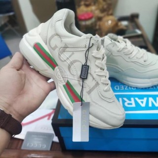 Giày Gucci chunky Rhyton Glitter Sneaker Leather Logo - Giày Sneaker Thể Thao Thời Trang Nam Nữ sang sneaker s