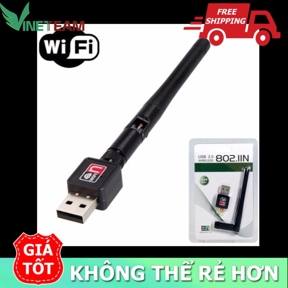 USB Wifi - USB thu Wifi 802.11n Cho Máy Bàn Có Anten -dc2381