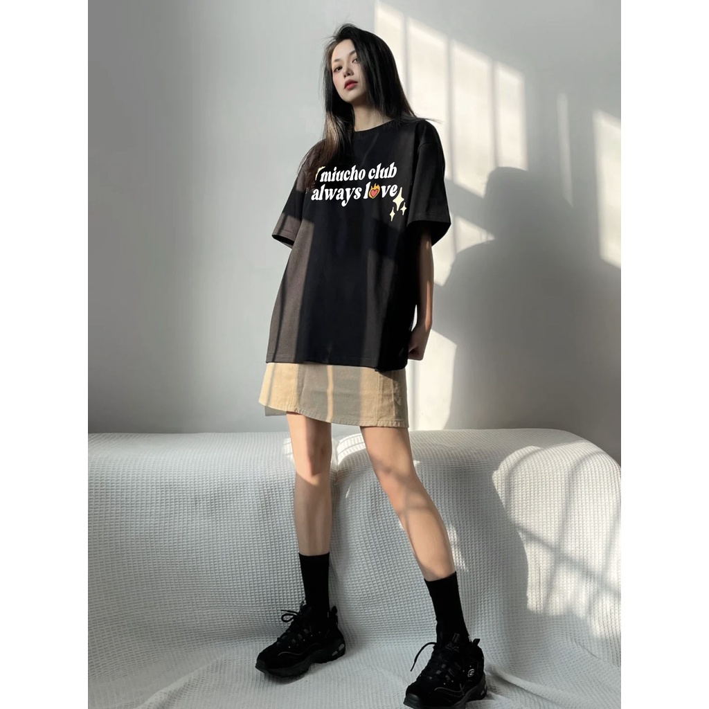 Áo thun form rộng nữ Unisex chất vải cotton MT011 Miucho Brand in local brand