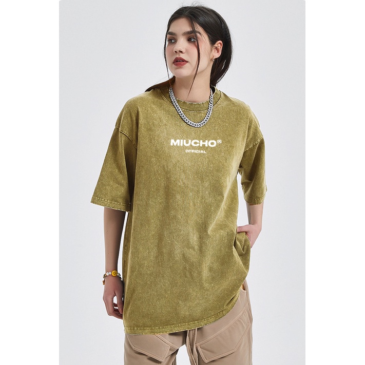 Áo thun form rộng nữ Unisex chất vải cotton MT023 Miucho Brand in local brand