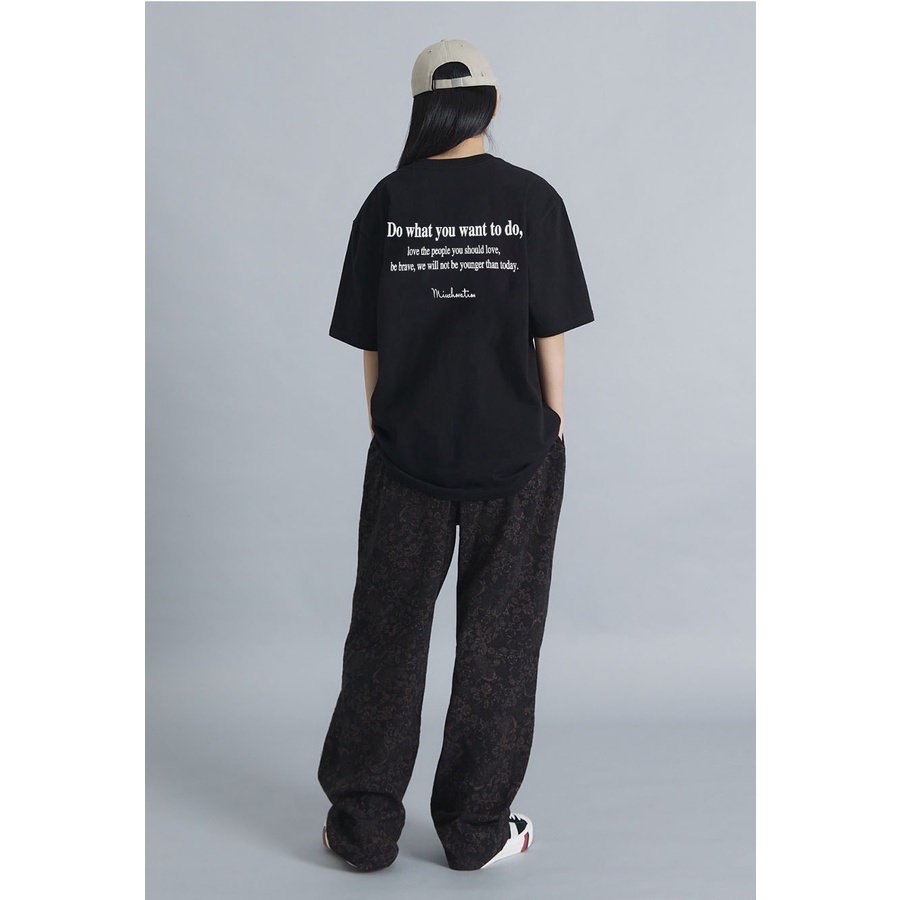 Áo thun unisex form rộng MT095 Miucho Brand basic tee tay lỡ vải cotton mềm mại dành cho nam nữ in basic