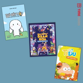 Combo sách thỏ bảy màu + gia đình dzăn hoá + tí đù