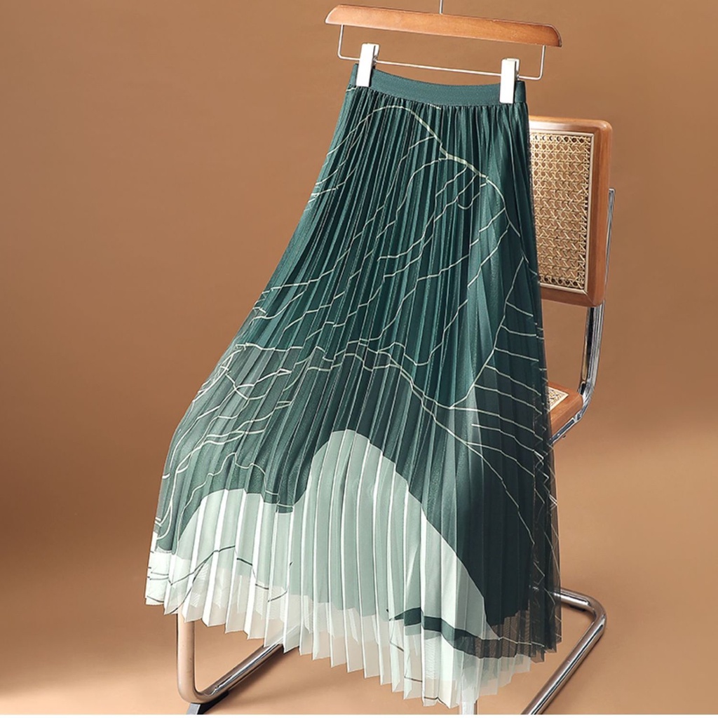 Chân Váy Lưới Dáng Chữ a Xếp Ly Thời Trang Mùa Hè 2023