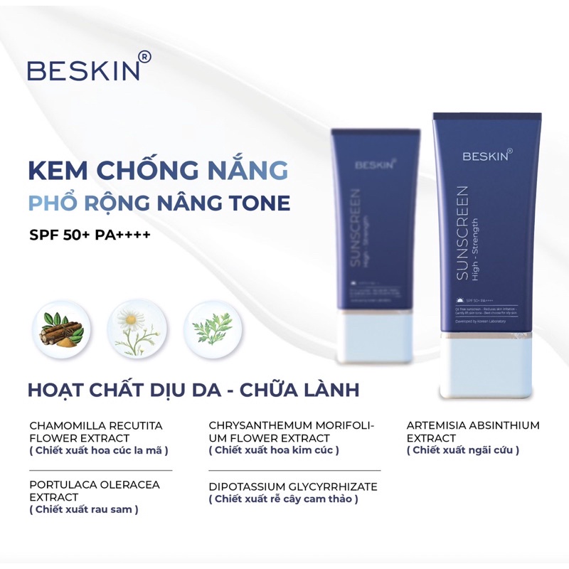 KEM CHỐNG NẮNG PHỔ RỘNG BESKIN DA DẦU