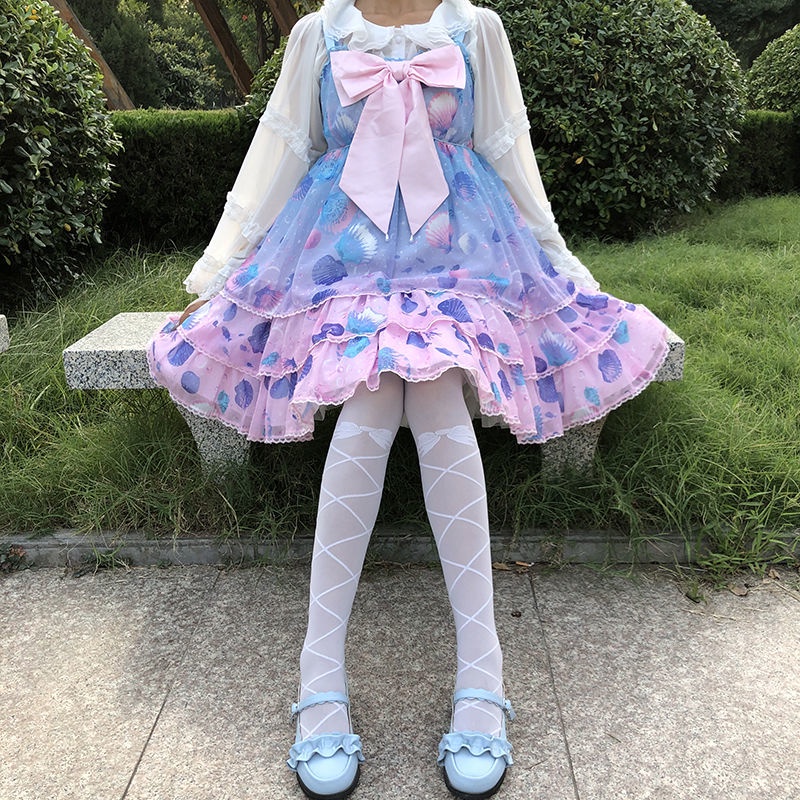 Quần Tất Mỏng Đính Nơ Phong Cách lolita Nhật Bản Dễ Thương Dành Cho Nữ