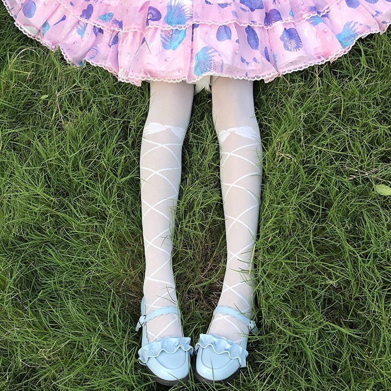 Quần Tất Mỏng Đính Nơ Phong Cách lolita Nhật Bản Dễ Thương Dành Cho Nữ