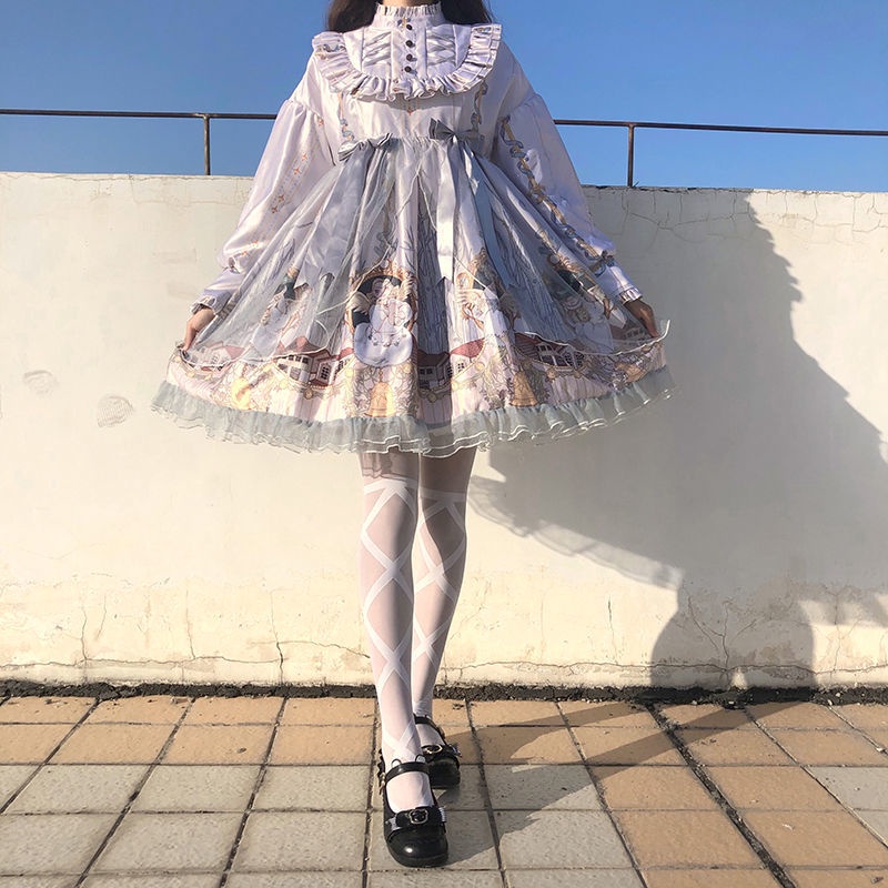 Quần Tất Mỏng Đính Nơ Phong Cách lolita Nhật Bản Dễ Thương Dành Cho Nữ