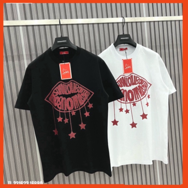 Áo Phông Louboutin Họa Tiết Hình Môi Kim Tuyến Cực Nét - Áo Thun LBT Môi Chất Liệu Cotton Mềm Cực Hot Tr | BigBuy360 - bigbuy360.vn