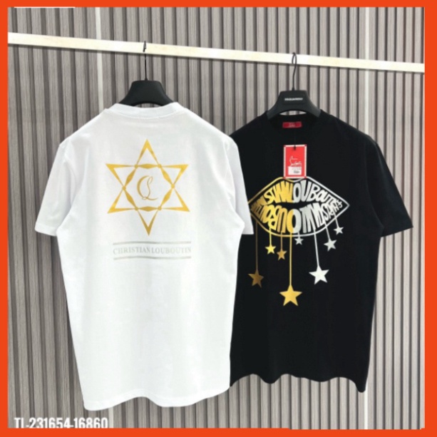 Áo Phông Louboutin Họa Tiết Hình Môi Kim Tuyến Cực Nét - Áo Thun LBT Môi Chất Liệu Cotton Mềm Cực Hot Tr | BigBuy360 - bigbuy360.vn