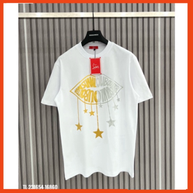 Áo Phông Louboutin Họa Tiết Hình Môi Kim Tuyến Cực Nét - Áo Thun LBT Môi Chất Liệu Cotton Mềm Cực Hot Tr | BigBuy360 - bigbuy360.vn