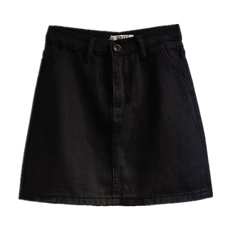 Jiashucheng Chân Váy Denim Chữ A Lưng Cao Màu Kẹo Đơn Giản Thời Trang Mùa Hè 2023