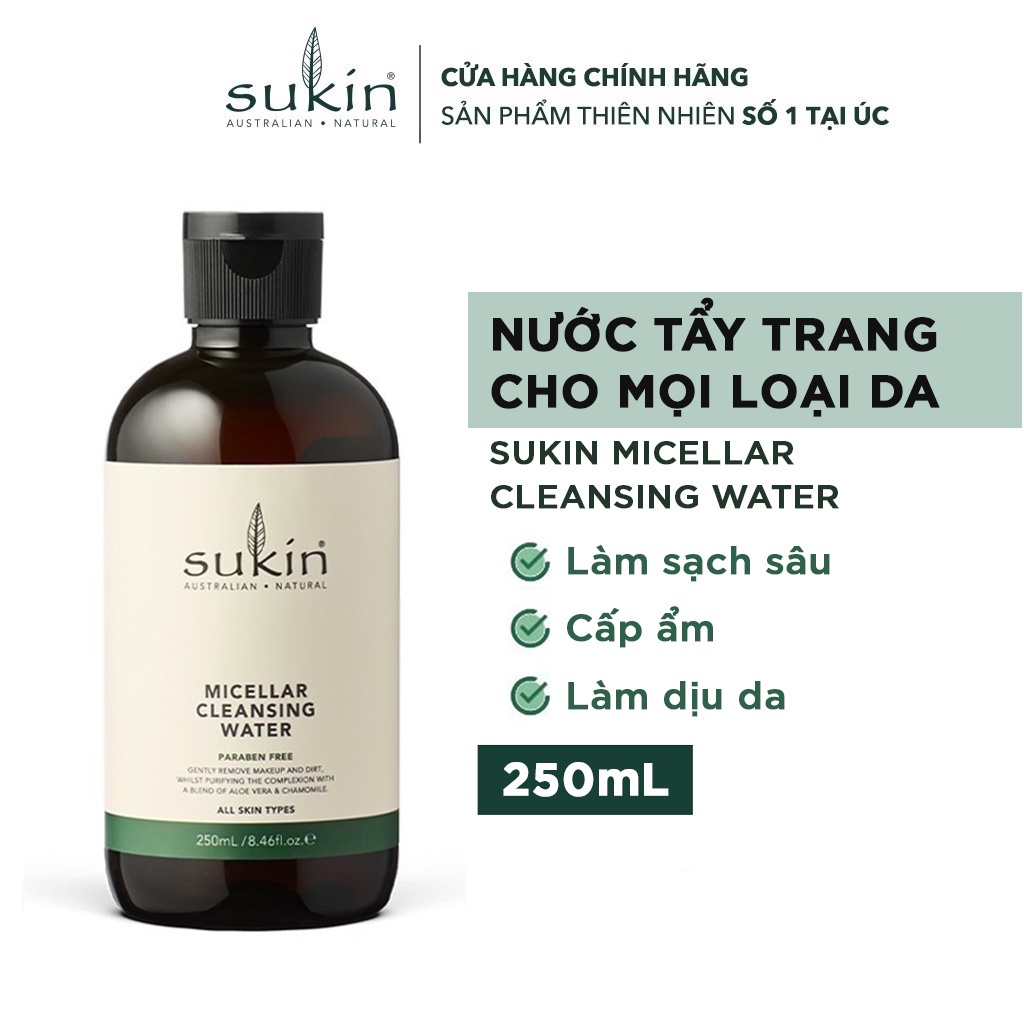 Nước Tẩy Trang Sukin Micellar Cleansing Water 250ml