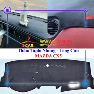 Thảm taplo nhung xe mazda cx5, cx-5 đời 2018- 2019- 2020 - 2021- 2022- 2023 3 lớp chống trượt, chống nắng
