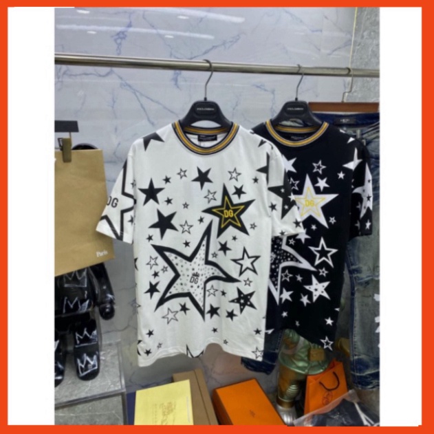 Áo phông nam nữ Premium in hình ngôi sao Dolce DG vàng đen quanh áo. Áo Thun Nam Nữ In Hình Ngôi Sao Siêu Hot 8 9 | BigBuy360 - bigbuy360.vn