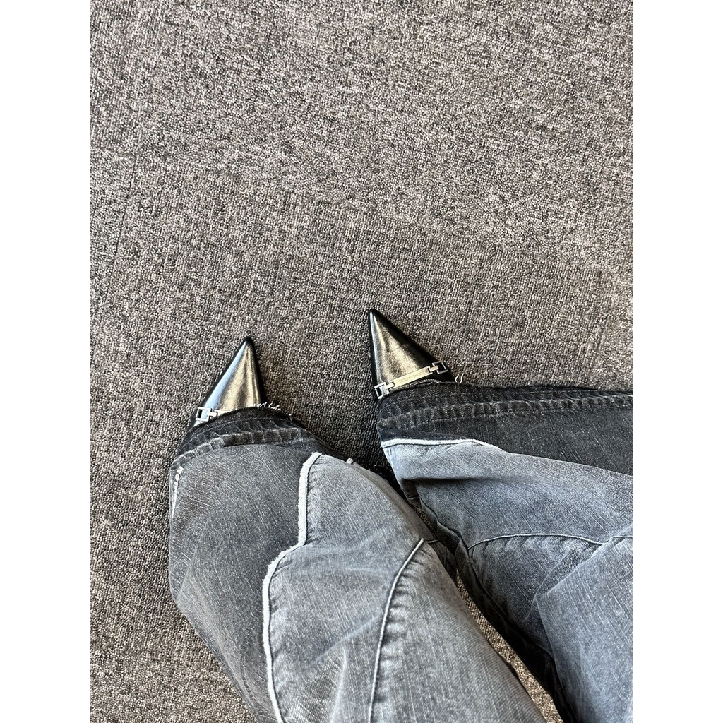 Quần Jean Dài Lưng Cao Ống Rộng Cỡ Lớn Kiểu Retro Thời Trang Mùa Xuân Cho Nữ