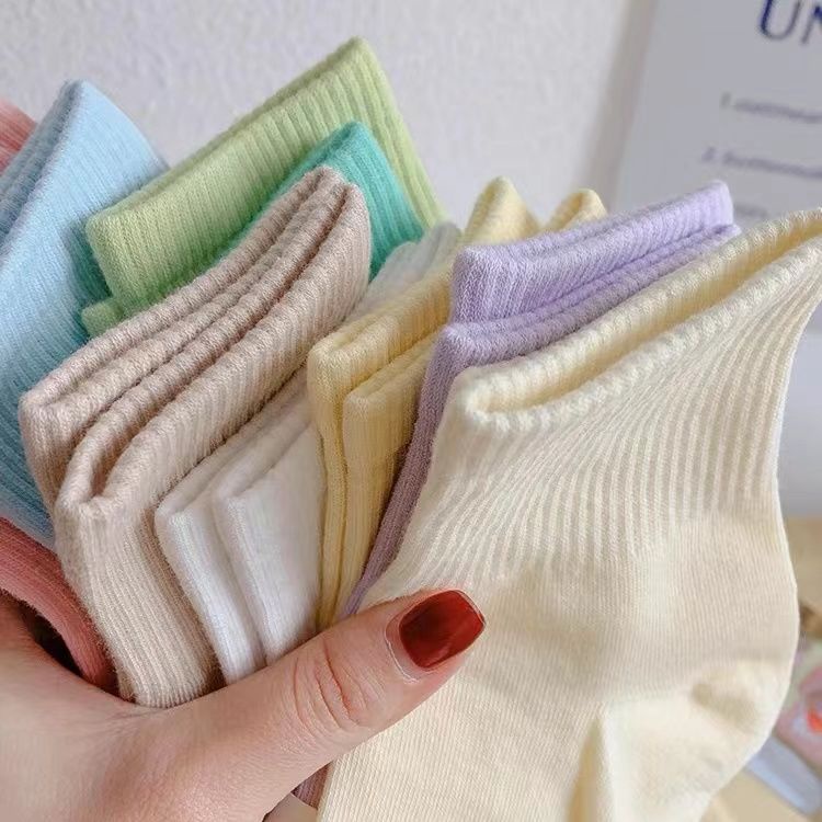 Vớ Mỏng Thoáng Khí Màu Sắc Ngọt Ngào Thời Trang Xuân Hè Cho Nữ