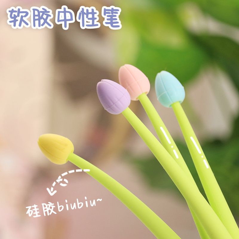 Bút Mực Nước Bằng Silicon Gel Cỡ Lớn 0.5Mm Họa Tiết Hoạt Hình Dễ Thương Cho Học Sinh