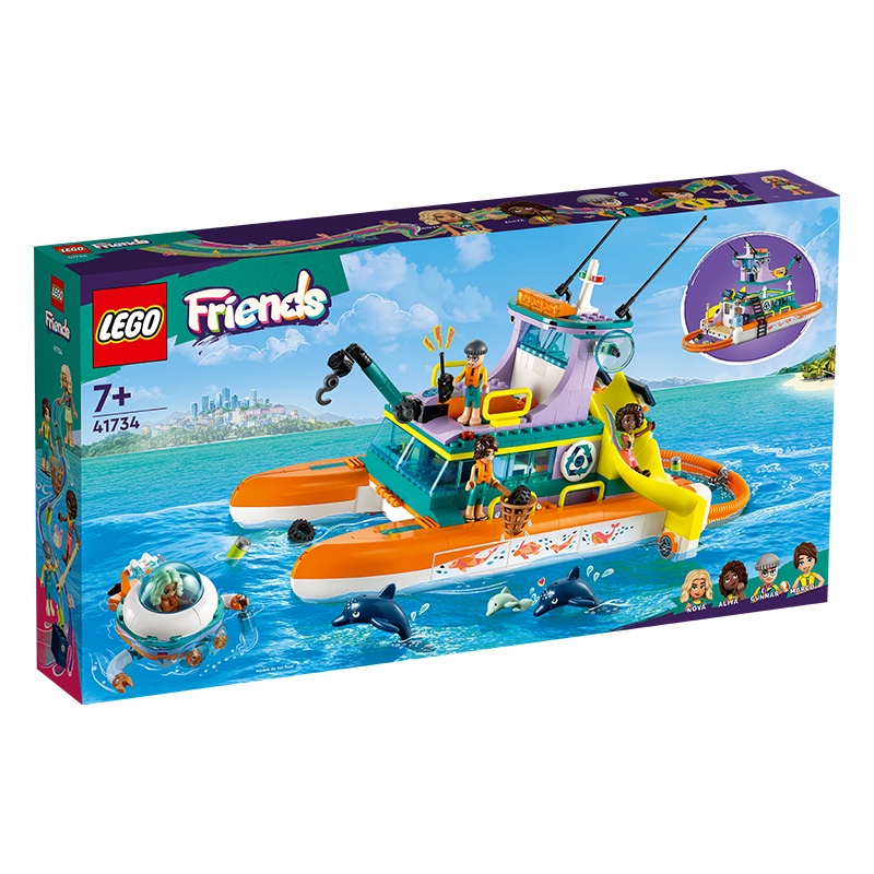 Đồ Chơi Lắp Ráp Tàu Cứu Hộ Sinh Vật Biển Lego Friends 41734 (717 chi tiết)