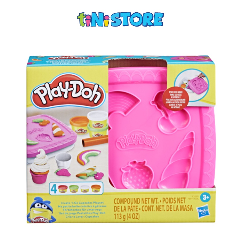 tiNiStore-Bộ đồ chơi đất nặn kèm khuôn bánh Cupcakes Play-Doh F7527