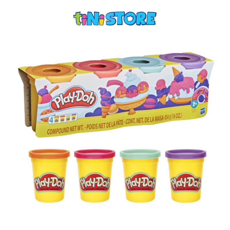 tiNiStore-Bộ đồ chơi đất nặn 4 màu pastel Play-Doh (4x4oz) E4869