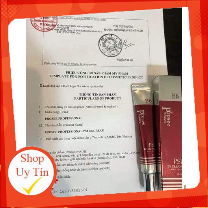 Kem Nền Chống Nắng PSI BB Cream kem che khuyết điểm SPF 37/PA++ Prosee MinhAnhHair