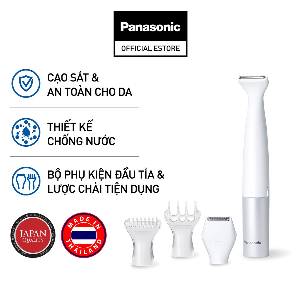 Máy cạo tỉa lông Bikini Nam Nữ Panasonic ES-WV60-S201–Thiết kế đầu chữ T chuyên dụng