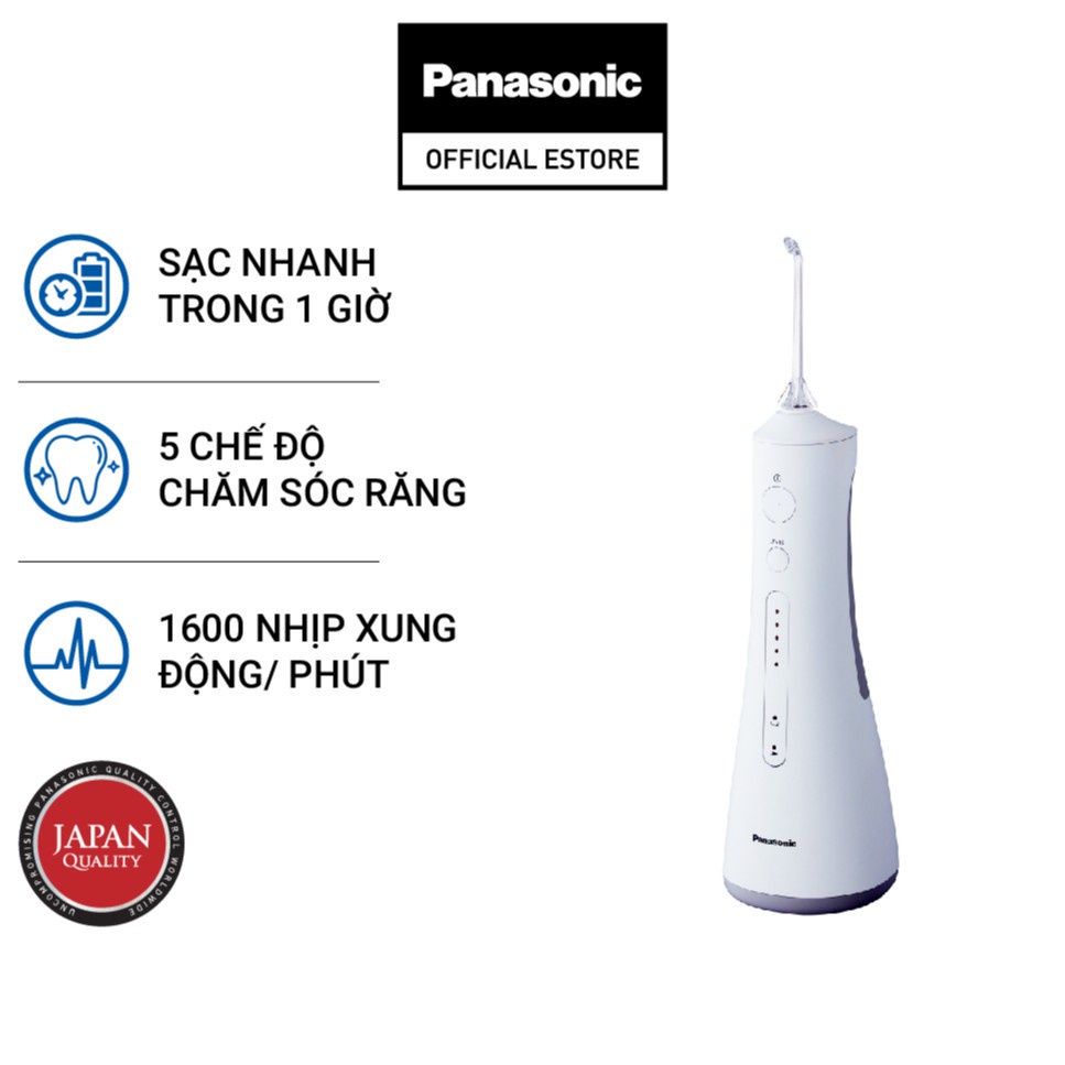  Máy Tăm Nước Cầm Tay Panasonic Công Nghệ Siêu Âm EW1511 - Làm Sạch Răng Nướu