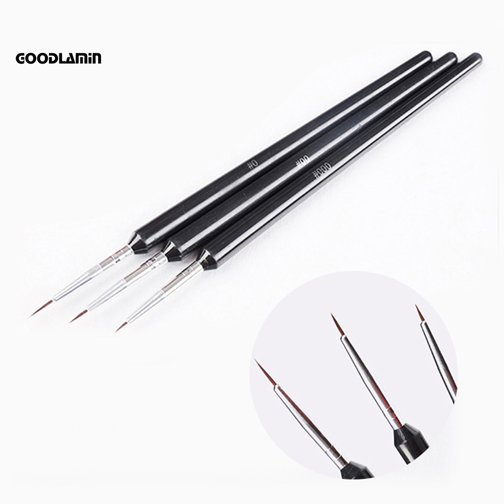 Set 3 Cọ Vẽ Trang Trí Móng Tay Chuyên Dụng