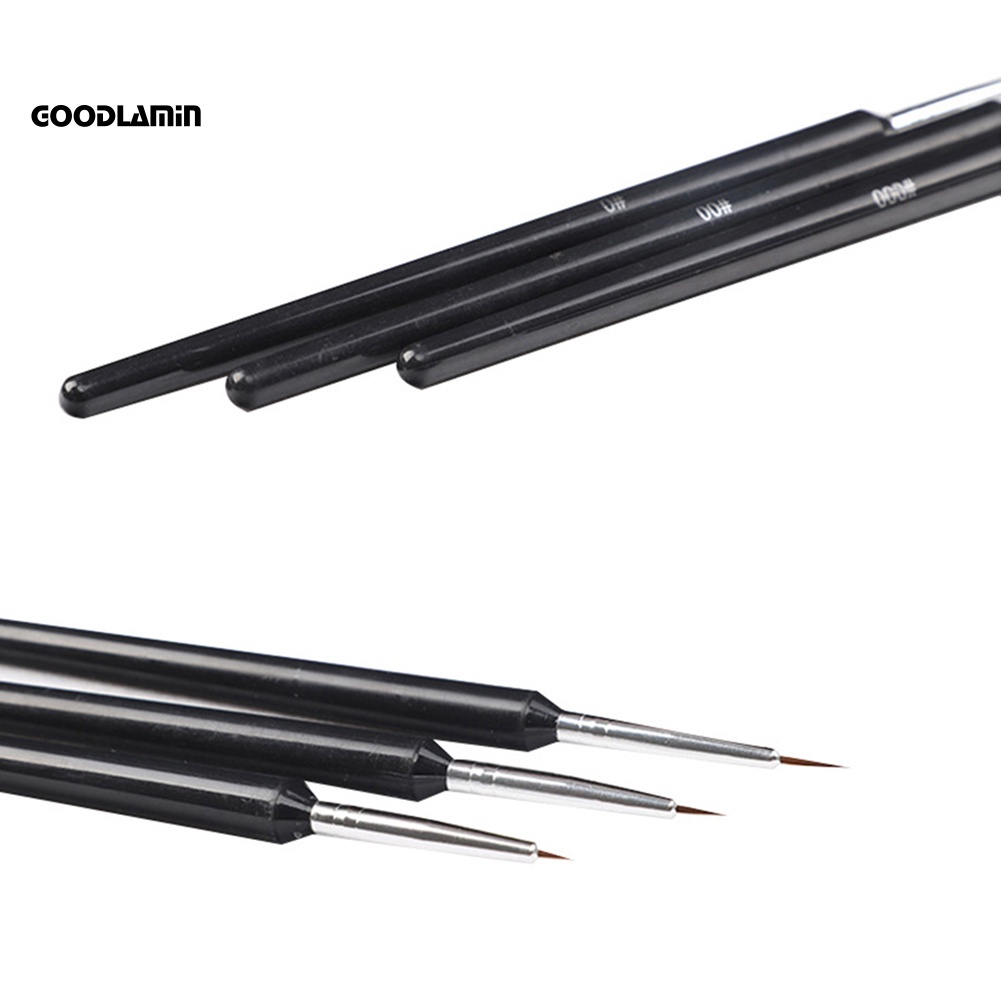 Set 3 Cọ Vẽ Trang Trí Móng Tay Chuyên Dụng