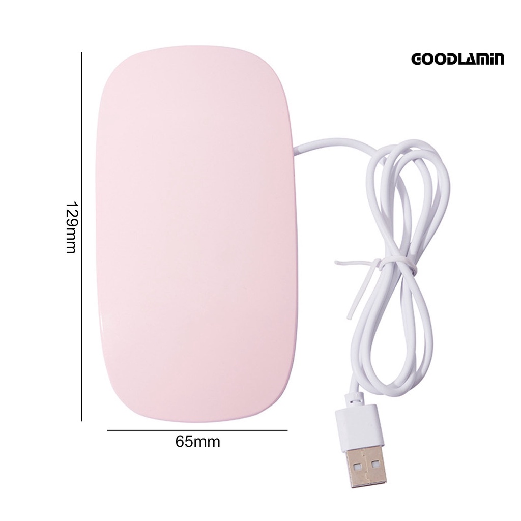 Đèn Làm Khô Móng Tay Goodlaminql 6 Bóng Màu Đen Sạc USB