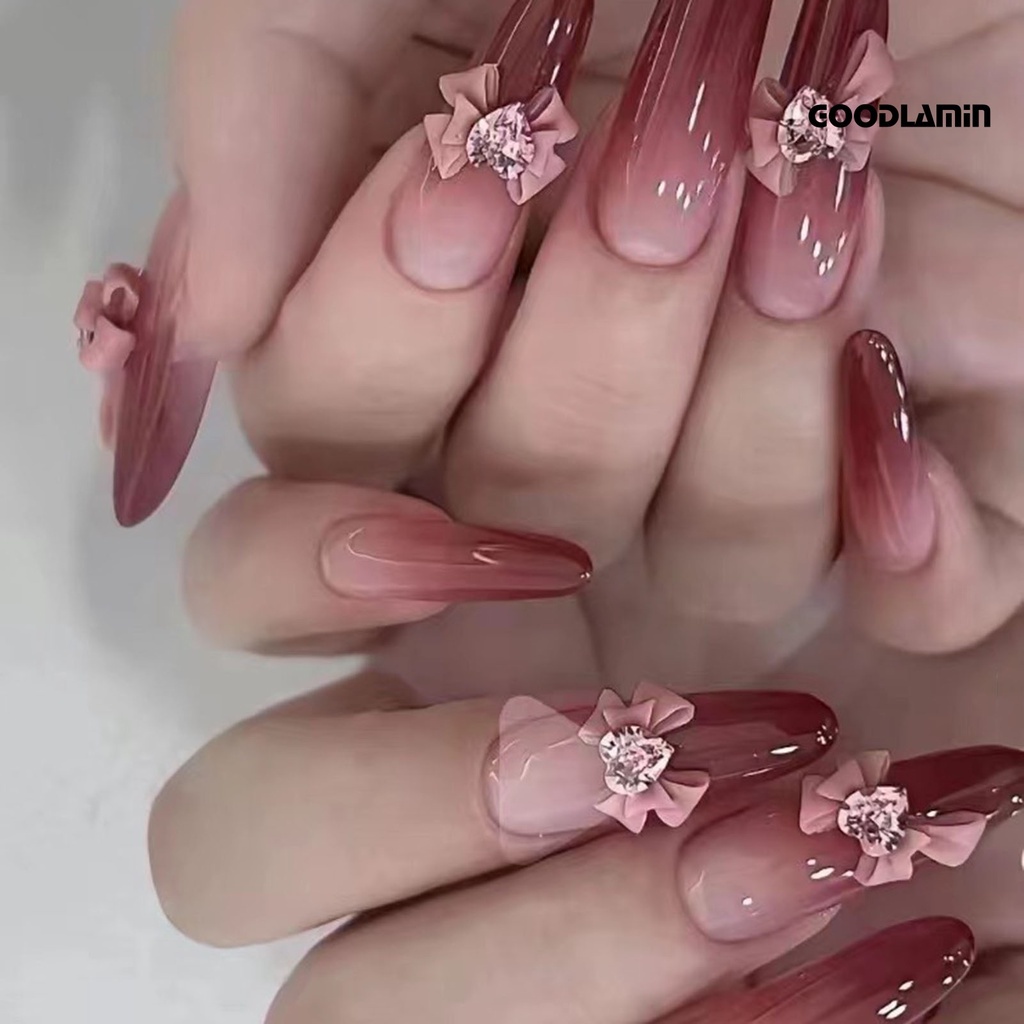 Set 10 Phụ Kiện Trang Trí Móng Tay 3D Đính Đá Xinh Xắn