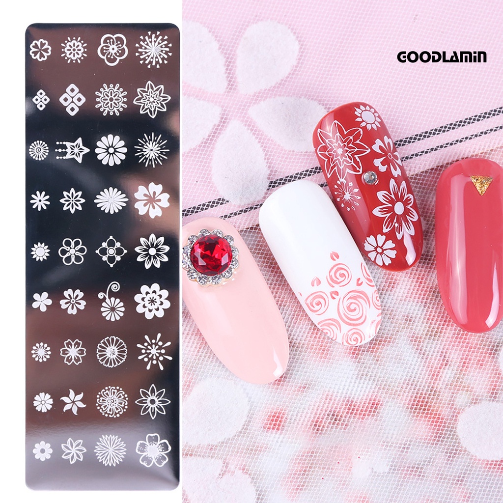 Khuôn In Trang Trí Móng Tay Nghệ Thuật Bằng Thép Không Gỉ DIY