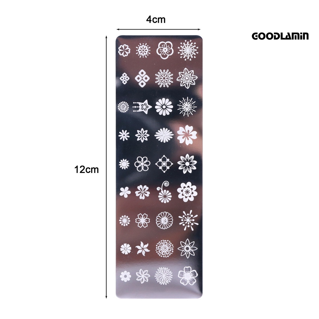 Khuôn In Trang Trí Móng Tay Nghệ Thuật Bằng Thép Không Gỉ DIY