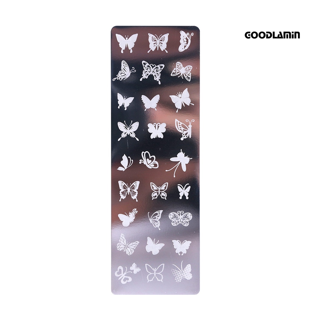 Khuôn In Trang Trí Móng Tay Nghệ Thuật Bằng Thép Không Gỉ DIY