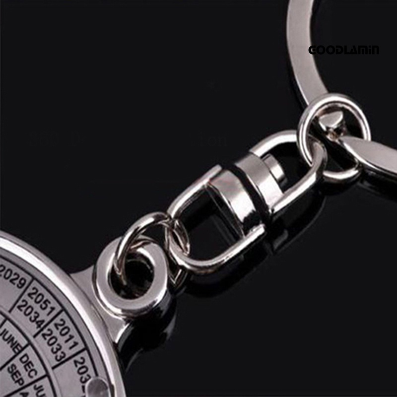 Móc Khóa Hợp Kim Bạc Hình Lịch 50 Năm Perpetual