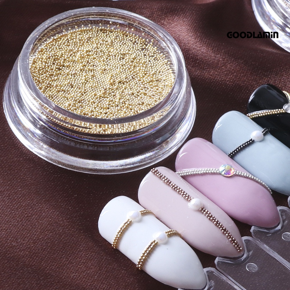 Hạt Thép 0.4mm Màu Sắc Trơn 3D Dùng Trang Trí Móng Nghệ Thuật DIY