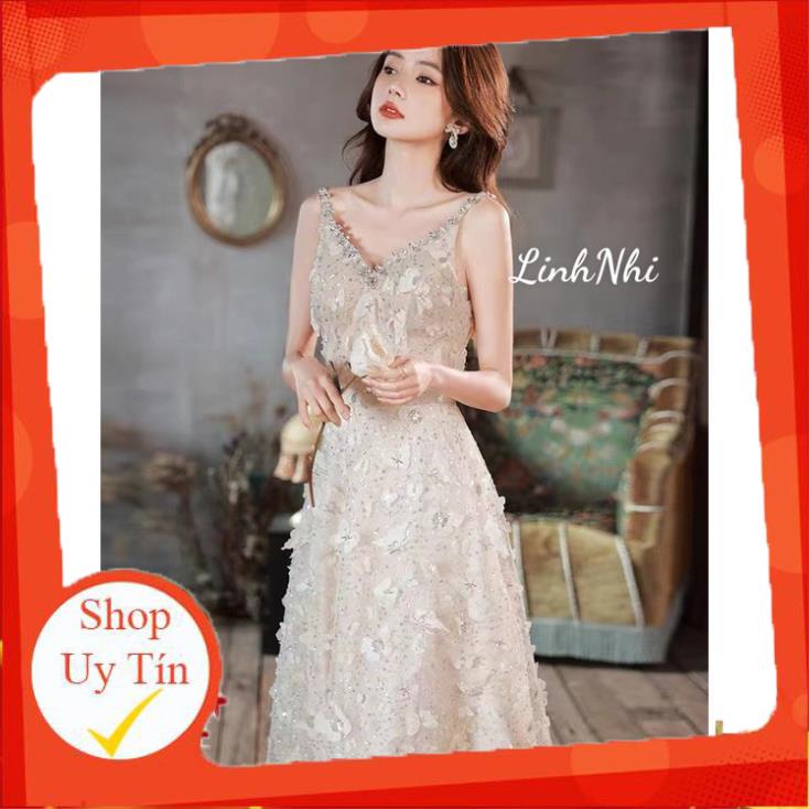Linh Nhi Váy Quảng Châu Cao Cấp , đầm 2 dây hoa 2023 Linh Nhi Chuyên Sỉ 0888301288
