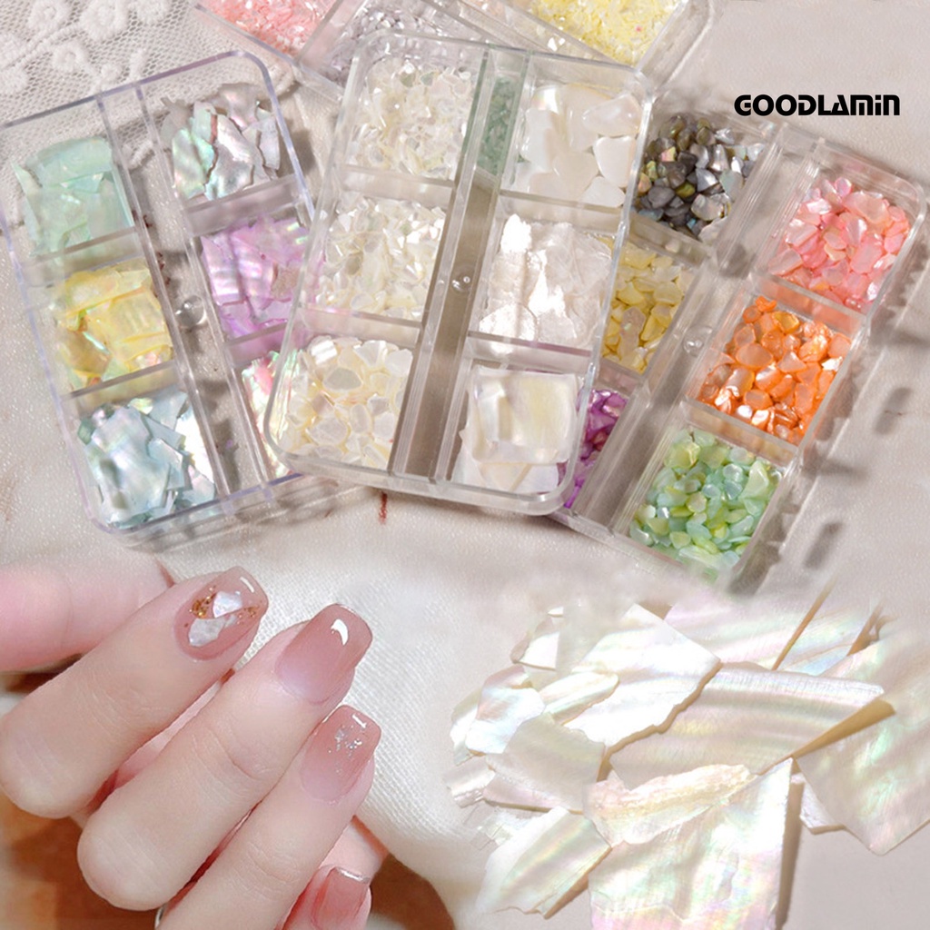 1 Hộp Đá Vỏ Sò Nhiều Màu Sắc Dùng Trang Trí Móng Tay Nghệ Thuật