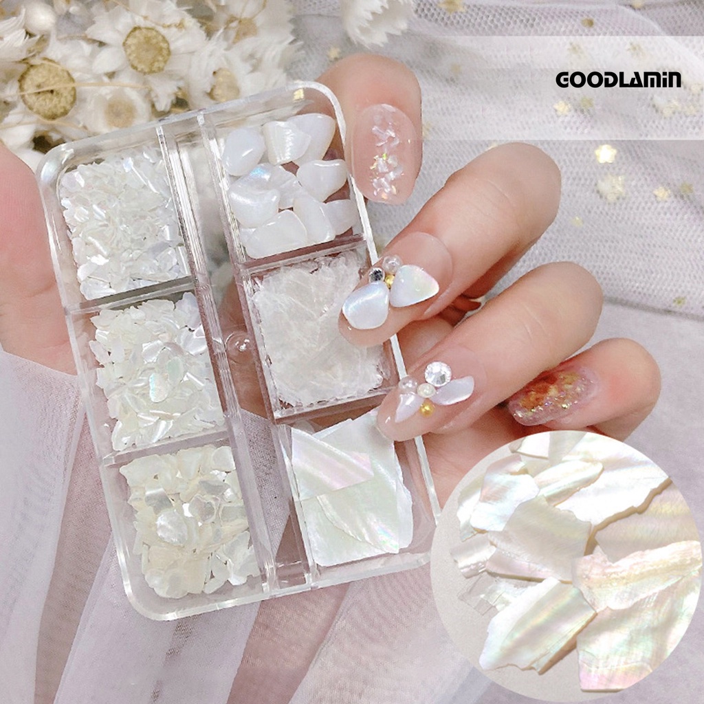 1 Hộp Đá Vỏ Sò Nhiều Màu Sắc Dùng Trang Trí Móng Tay Nghệ Thuật