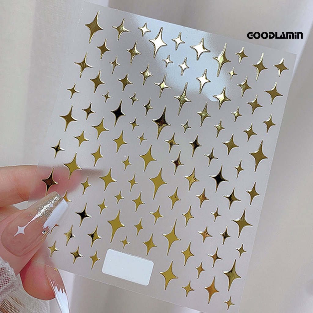 Goodlamin-man Miếng Dán Tự Dính Không Phai Màu Bóng Siêu Mỏng Màu Trắng Vàng Đồng DIY