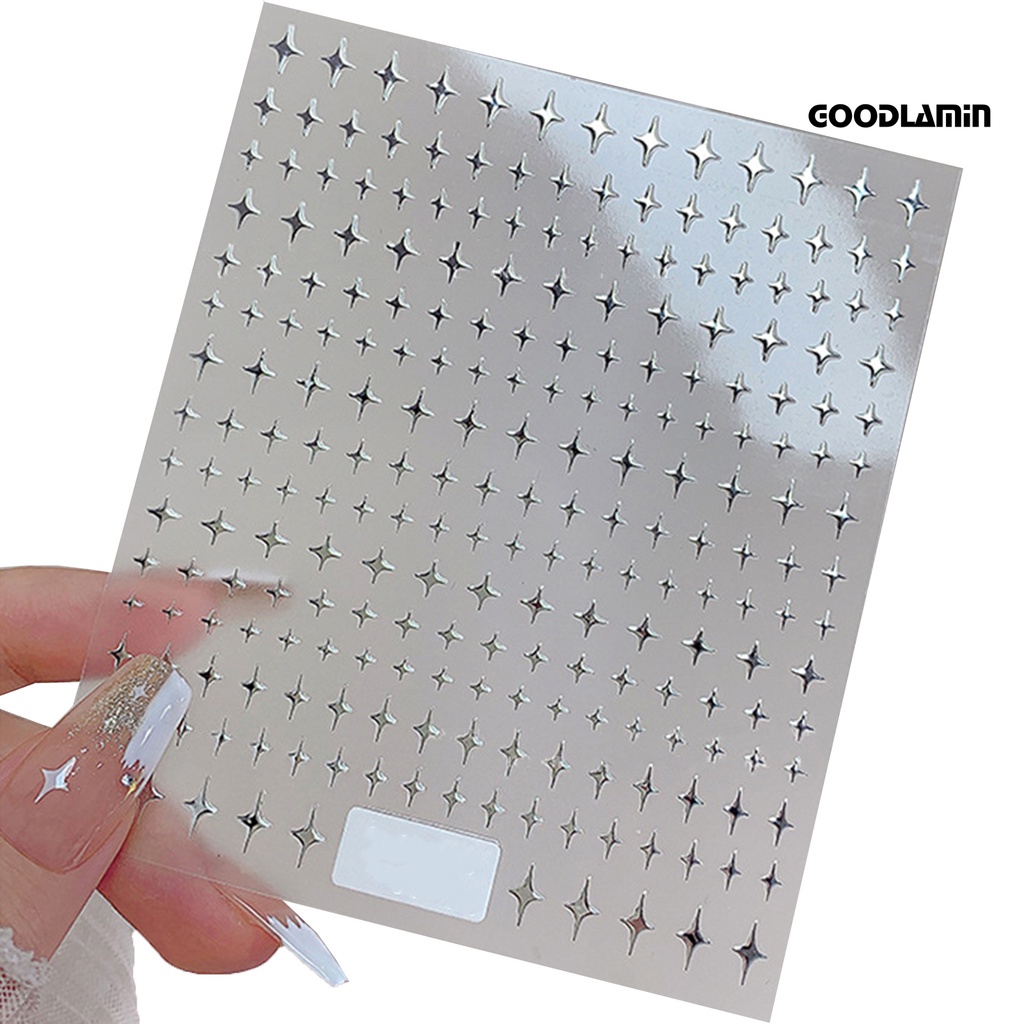 Goodlamin-man Miếng Dán Tự Dính Không Phai Màu Bóng Siêu Mỏng Màu Trắng Vàng Đồng DIY