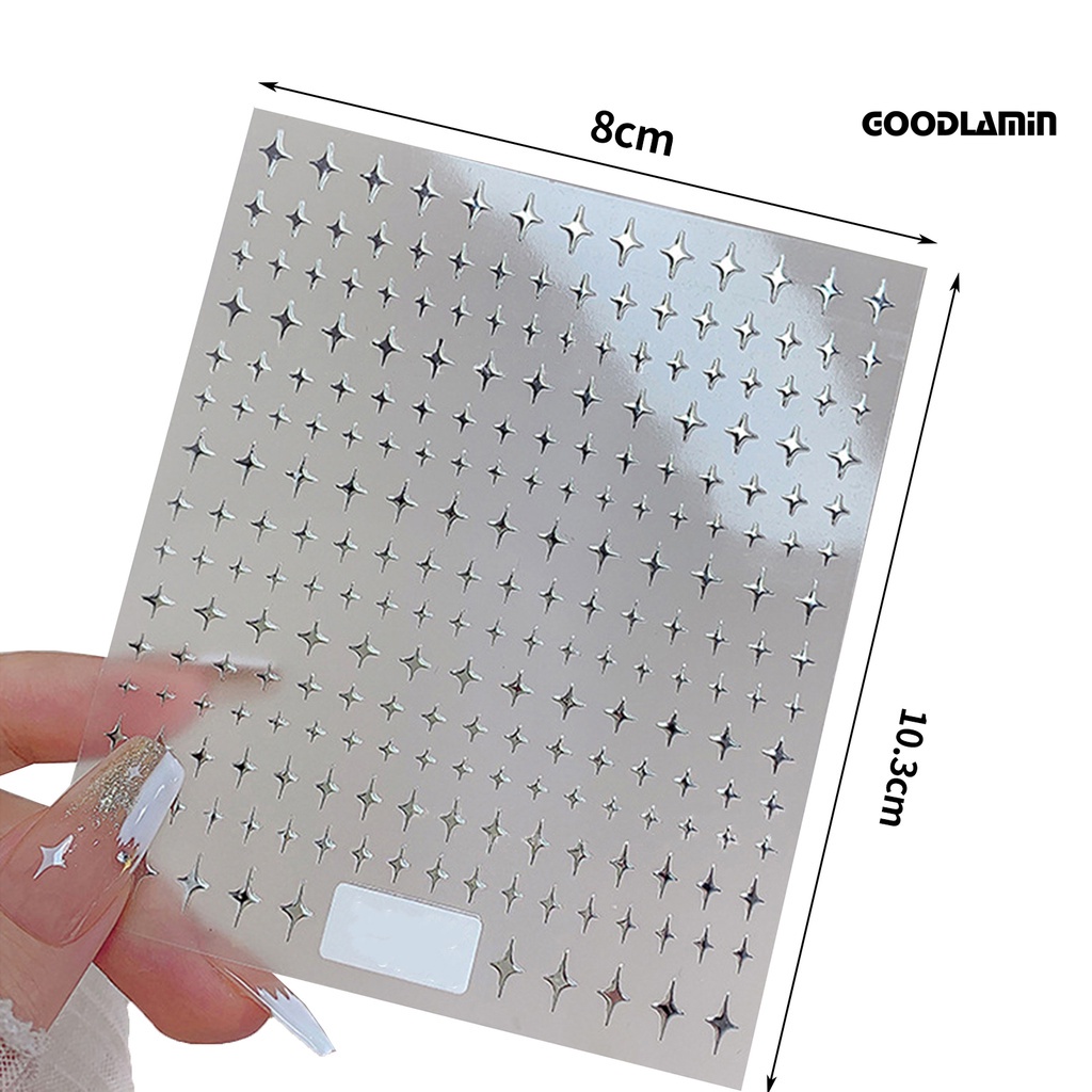 Goodlamin-man Miếng Dán Tự Dính Không Phai Màu Bóng Siêu Mỏng Màu Trắng Vàng Đồng DIY