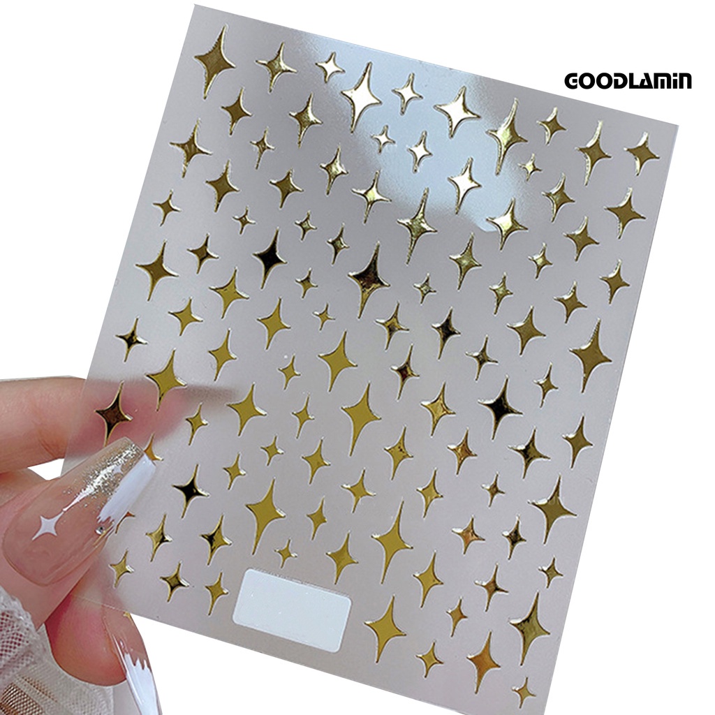 Goodlamin-man Miếng Dán Tự Dính Không Phai Màu Bóng Siêu Mỏng Màu Trắng Vàng Đồng DIY