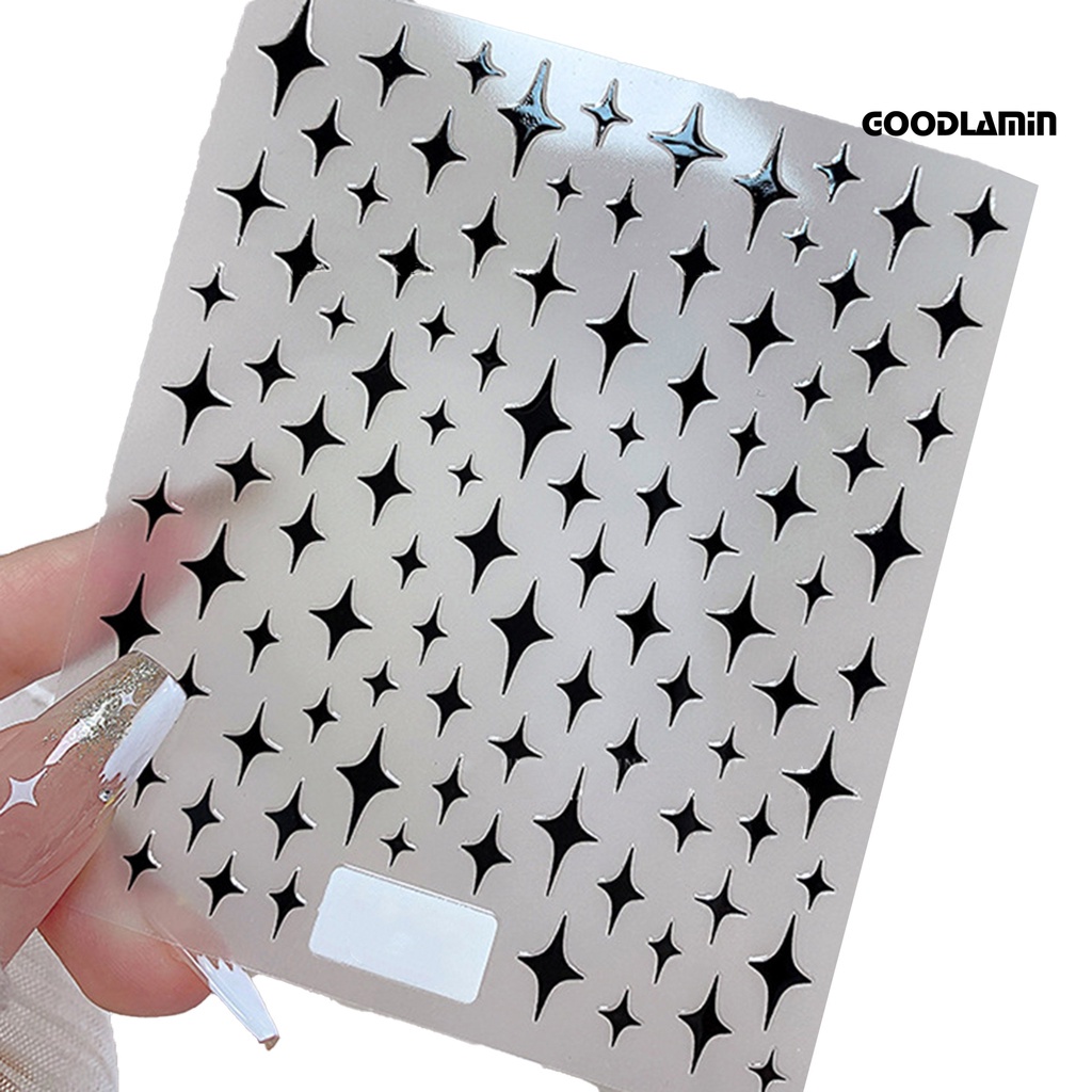 Goodlamin-man Miếng Dán Tự Dính Không Phai Màu Bóng Siêu Mỏng Màu Trắng Vàng Đồng DIY