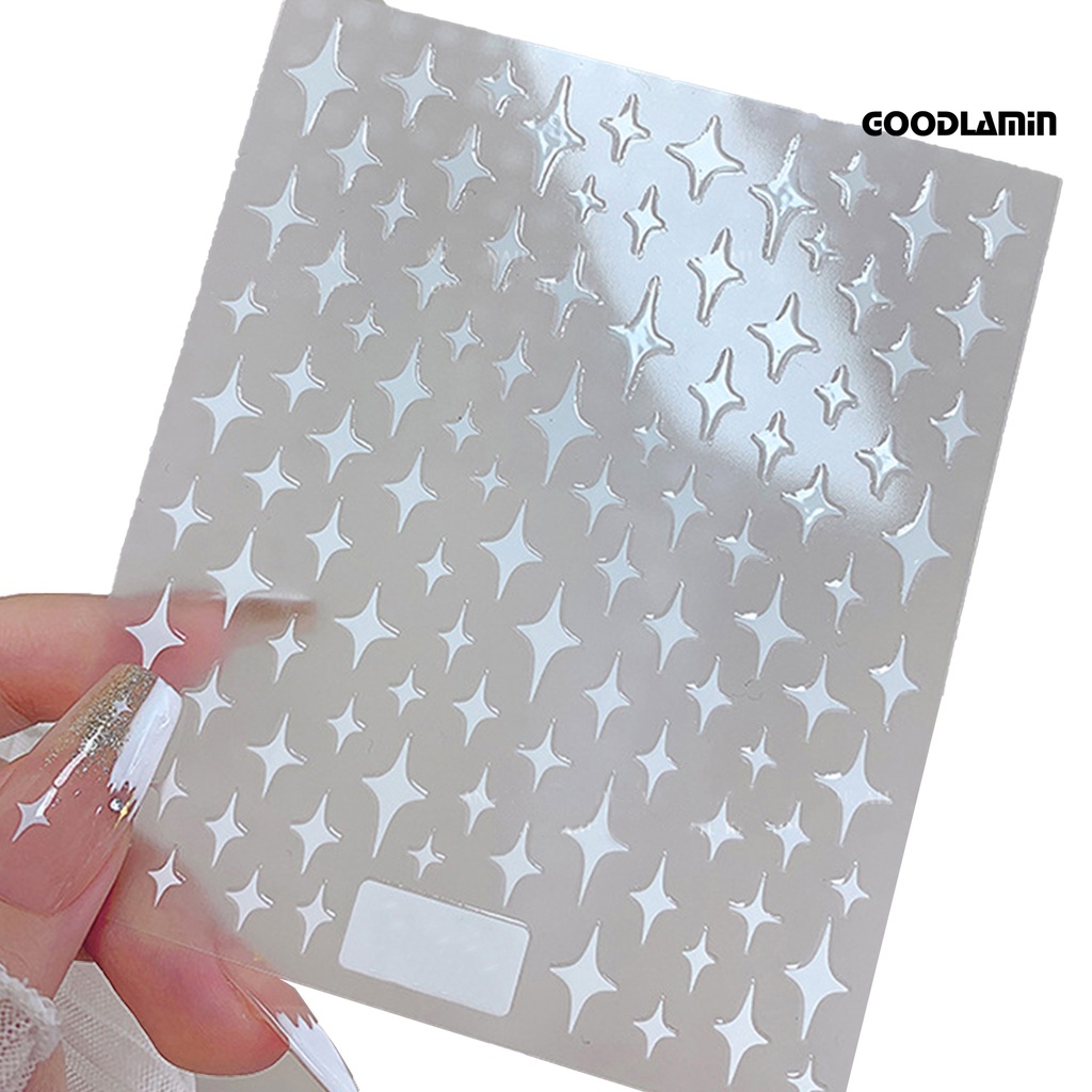 Goodlamin-man Miếng Dán Tự Dính Không Phai Màu Bóng Siêu Mỏng Màu Trắng Vàng Đồng DIY