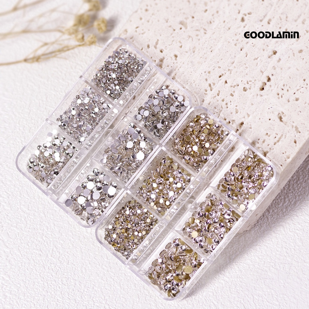 Hộp 1688 Hạt Đá 6 Ngăn Dùng Trang Trí Móng Tay / Kính DIY