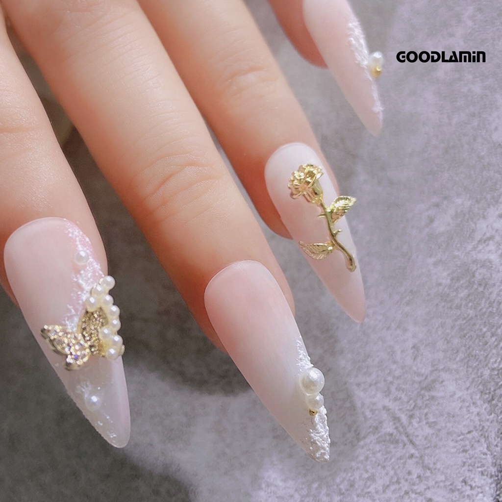 Bộ 10 Phụ Kiện Trang Trí Móng Tay Màu Sắc Tươi Sáng Chống Rỉ Sét Đa Năng