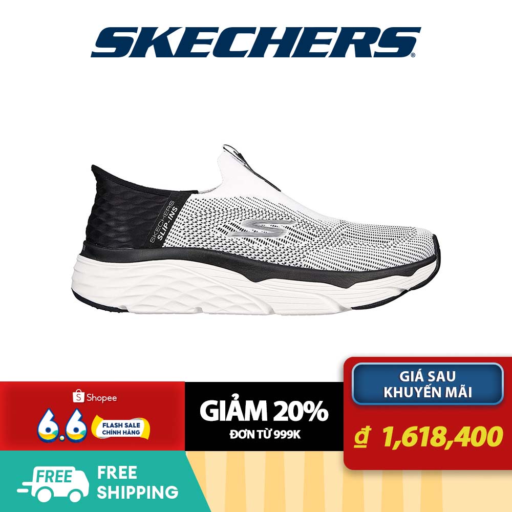 Skechers Nam Giày Thể Thao Xỏ Chân Chạy Bộ Slip-Ins Max Cushioning Elite Running Air-Cooled Memory Foam - 220389-WBK
